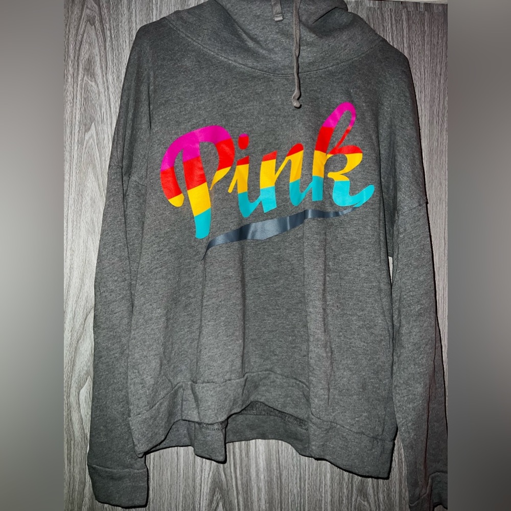 PINK Hoodie Cowl Neckline